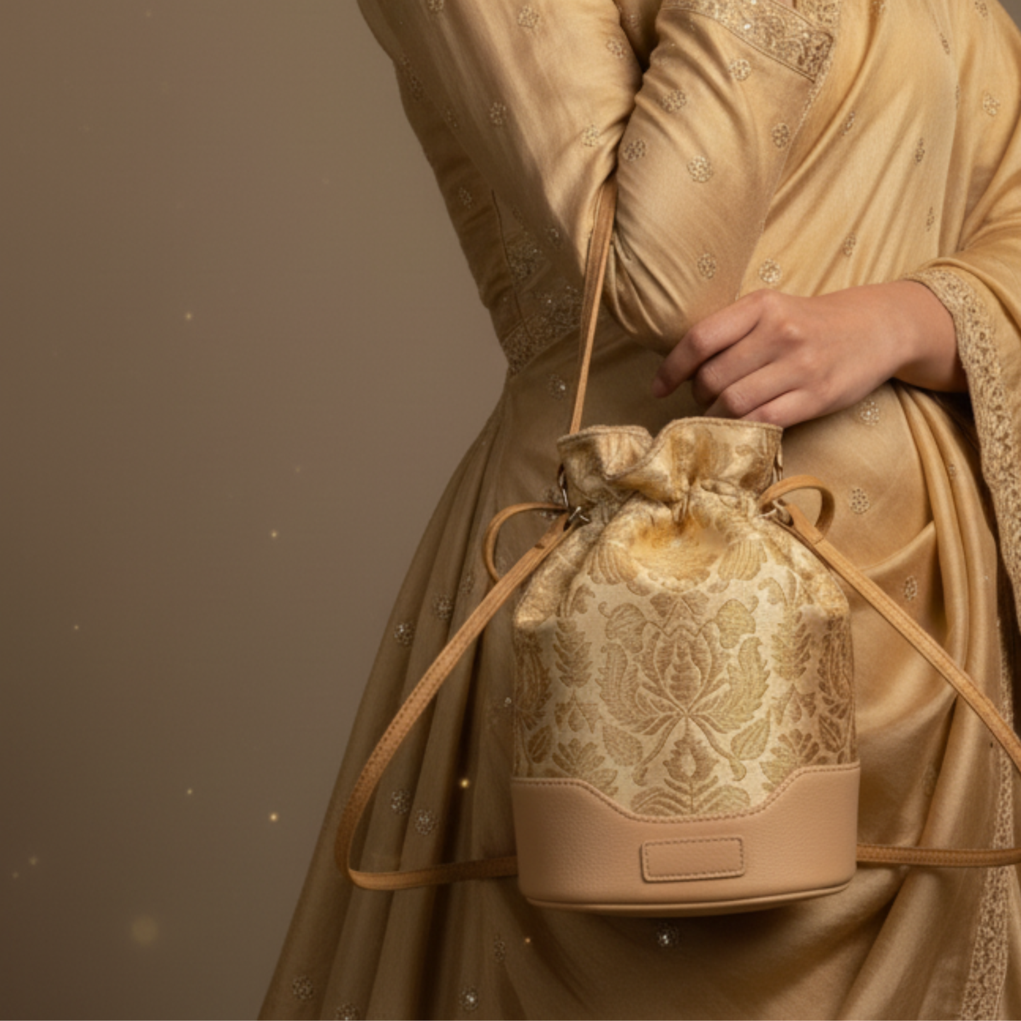 Golden Heritage Potli - Desert Sand